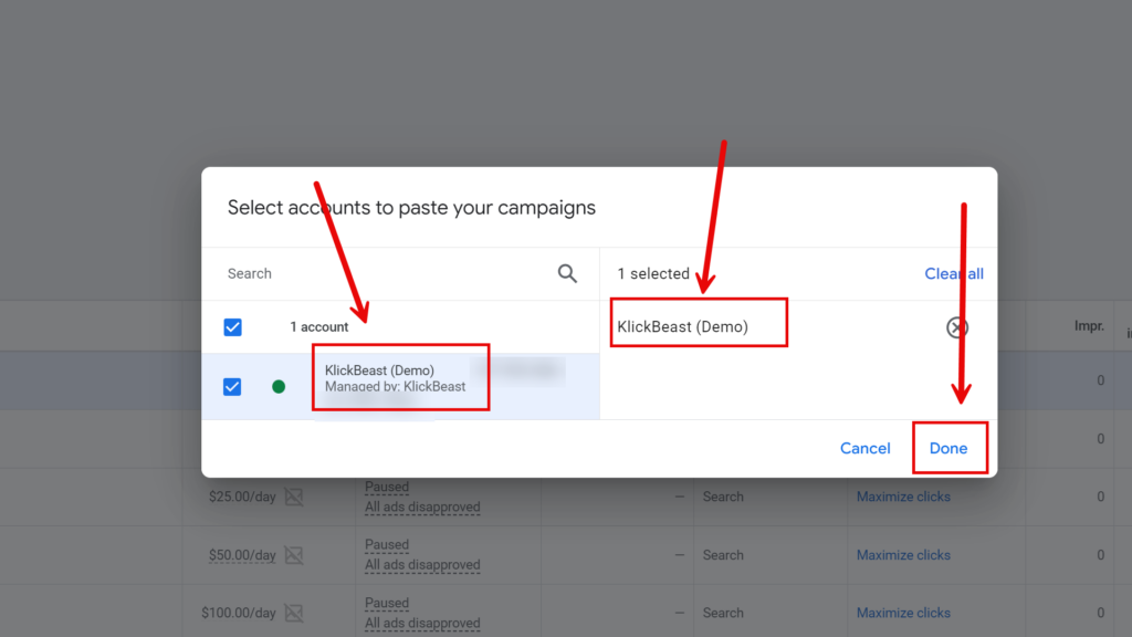 how to duplicate a google ad campaign step 5